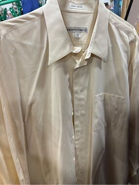 Pronto Uomo Cream Long-Sleeve Dress Shirt